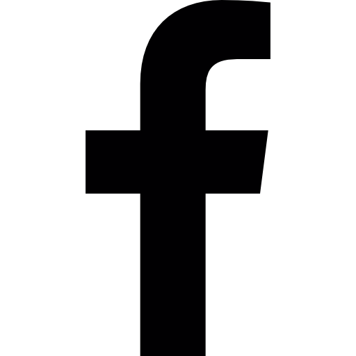 the facebook logo as a black icon